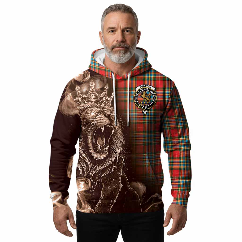 Chattan Tartan Hoodie Roaring Lion Heritage
