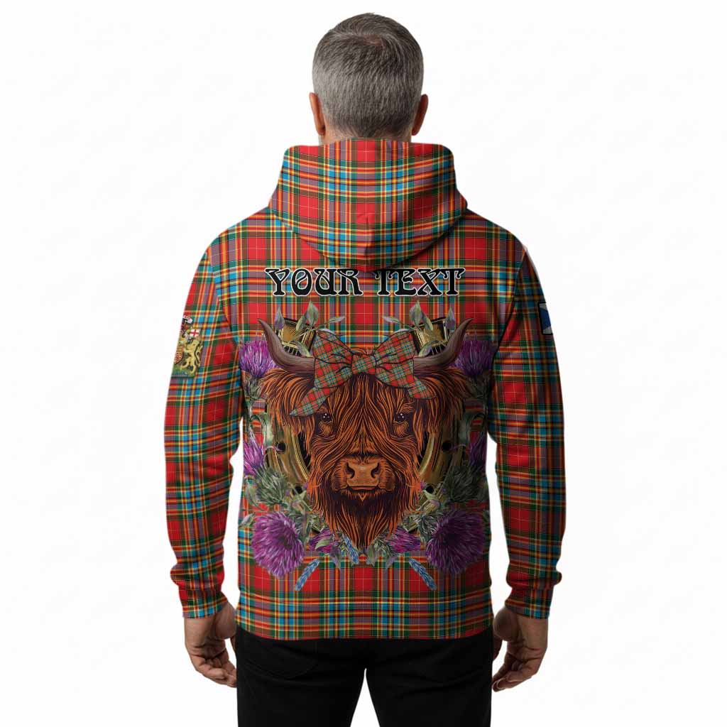 Chattan Tartan Hoodie Scottish Thistle Heilan Coo