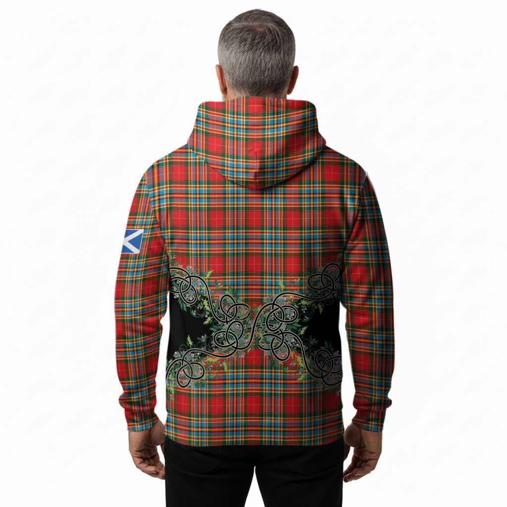 Chattan Tartan Hoodie Thistle Scottish Spirit