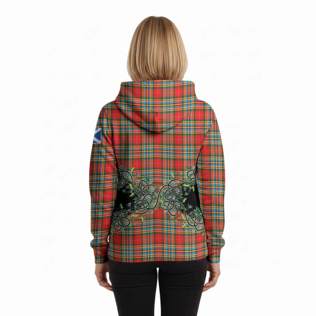 Chattan Tartan Hoodie Thistle Scottish Spirit