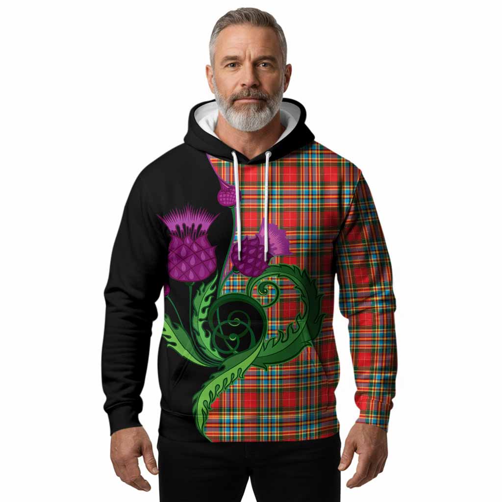 Chattan Tartan Hoodie Traditional Scottish Thistle