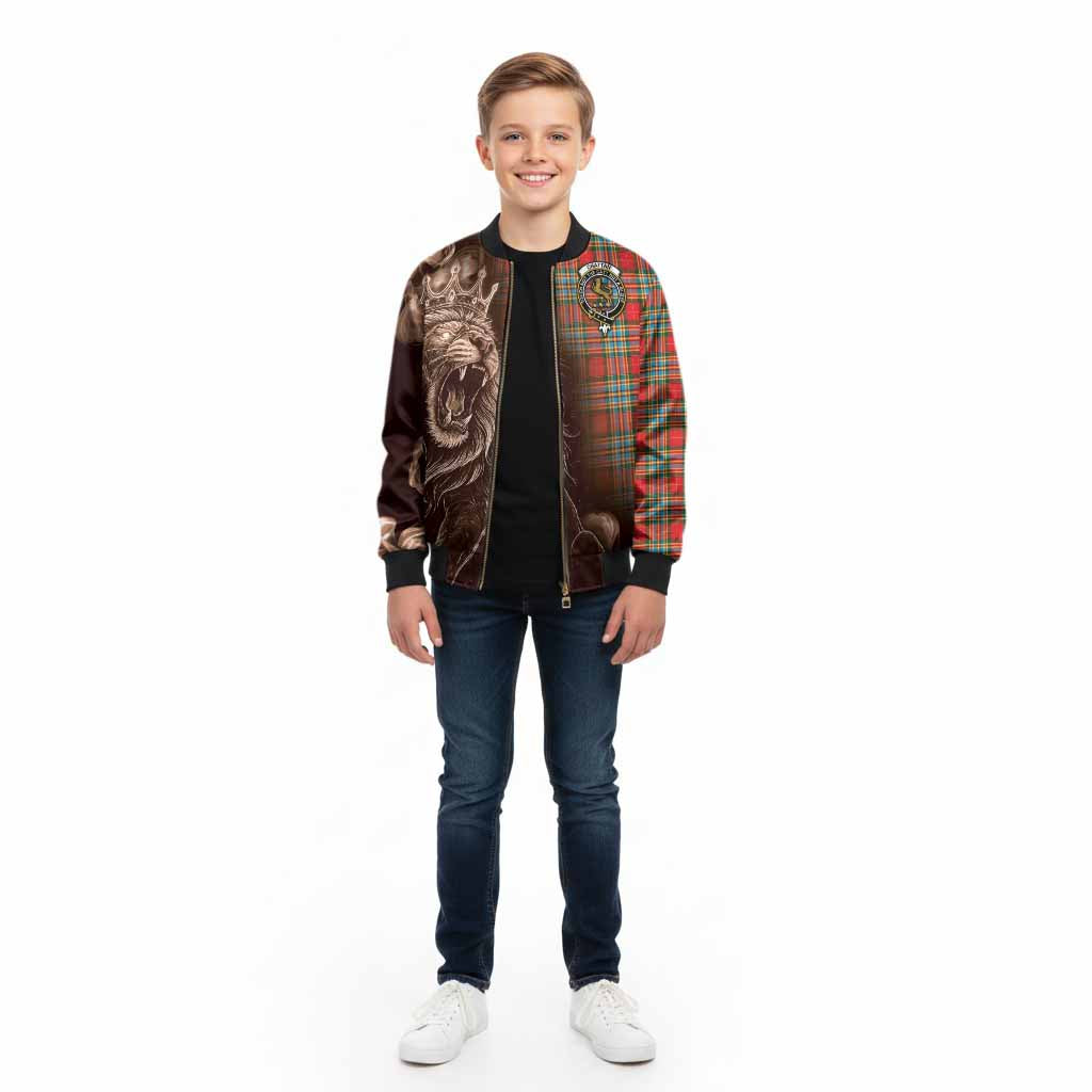 Chattan Tartan Kid Bomber Jacket Roaring Lion Heritage