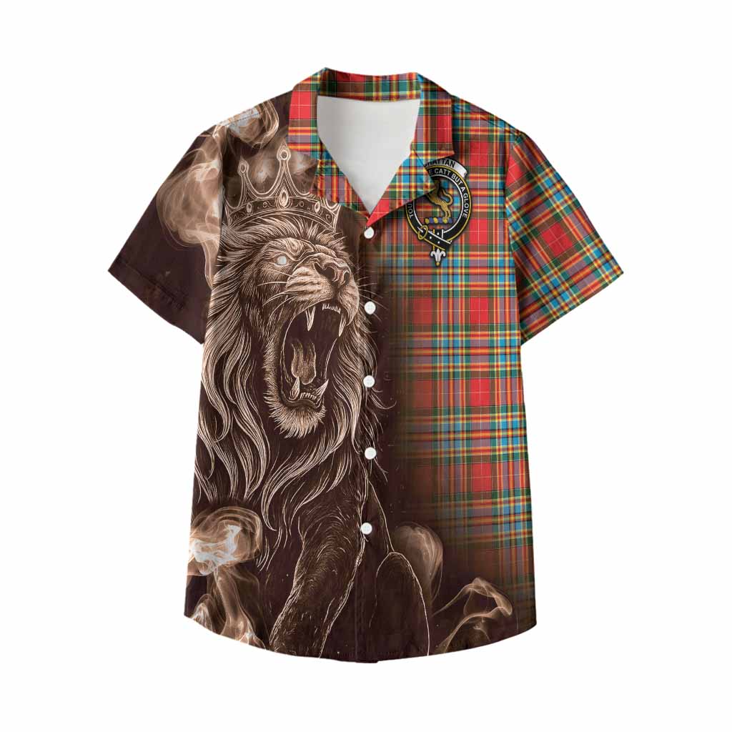 Chattan Tartan Kid Hawaiian Shirt Roaring Lion Heritage