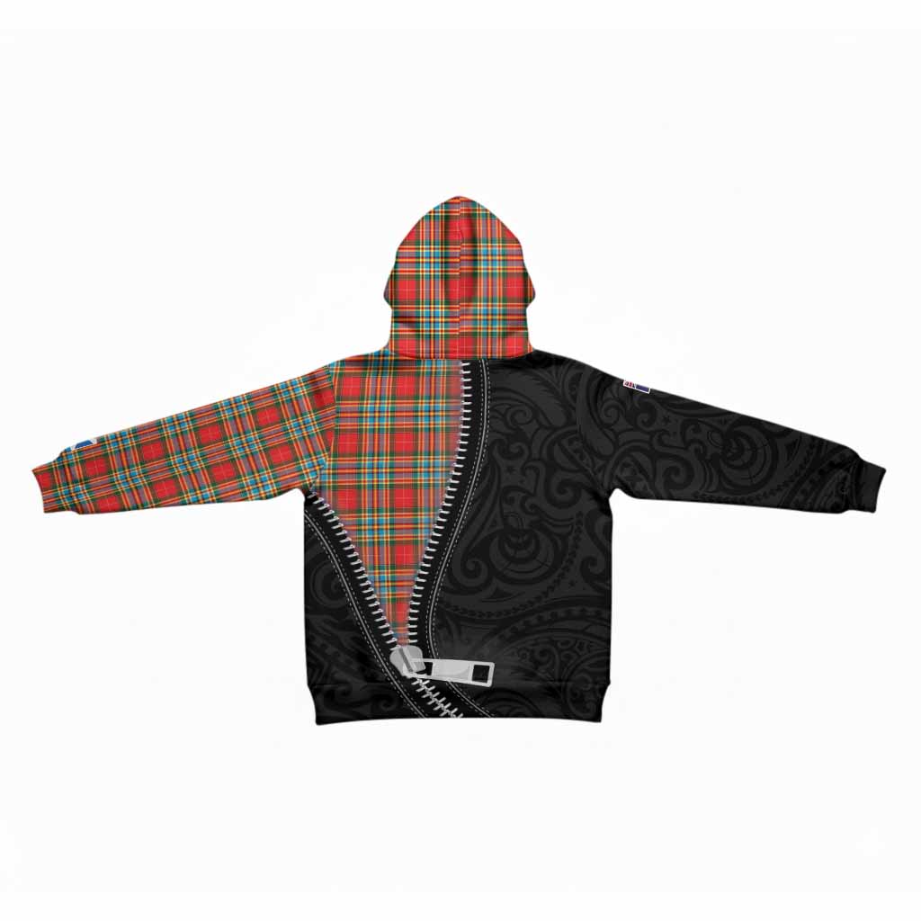 Chattan Tartan Kid Hoodie New Zealand Pattern Unique Zipper Stylized