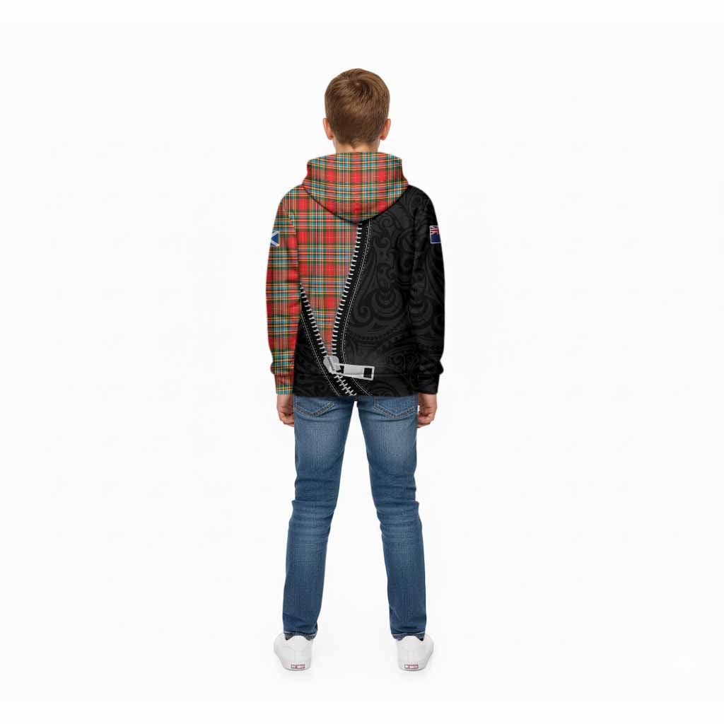 Chattan Tartan Kid Hoodie New Zealand Pattern Unique Zipper Stylized