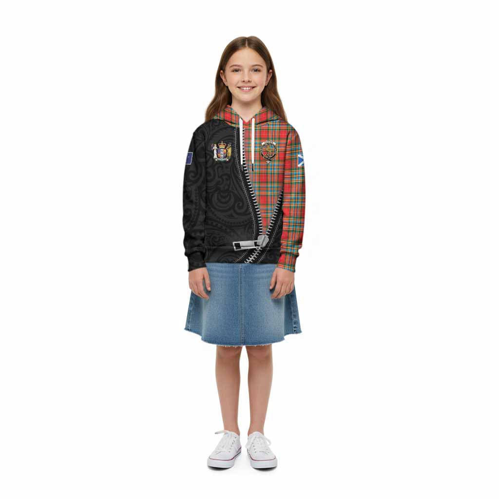 Chattan Tartan Kid Hoodie New Zealand Pattern Unique Zipper Stylized