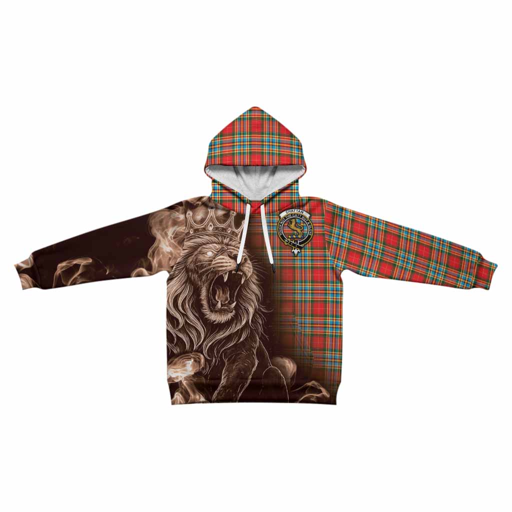 Chattan Tartan Kid Hoodie Roaring Lion Heritage