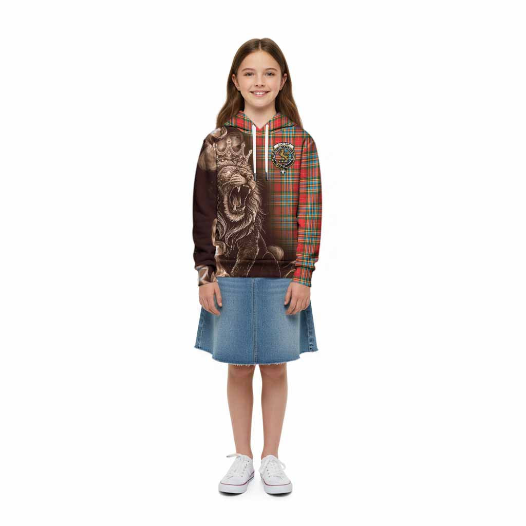 Chattan Tartan Kid Hoodie Roaring Lion Heritage