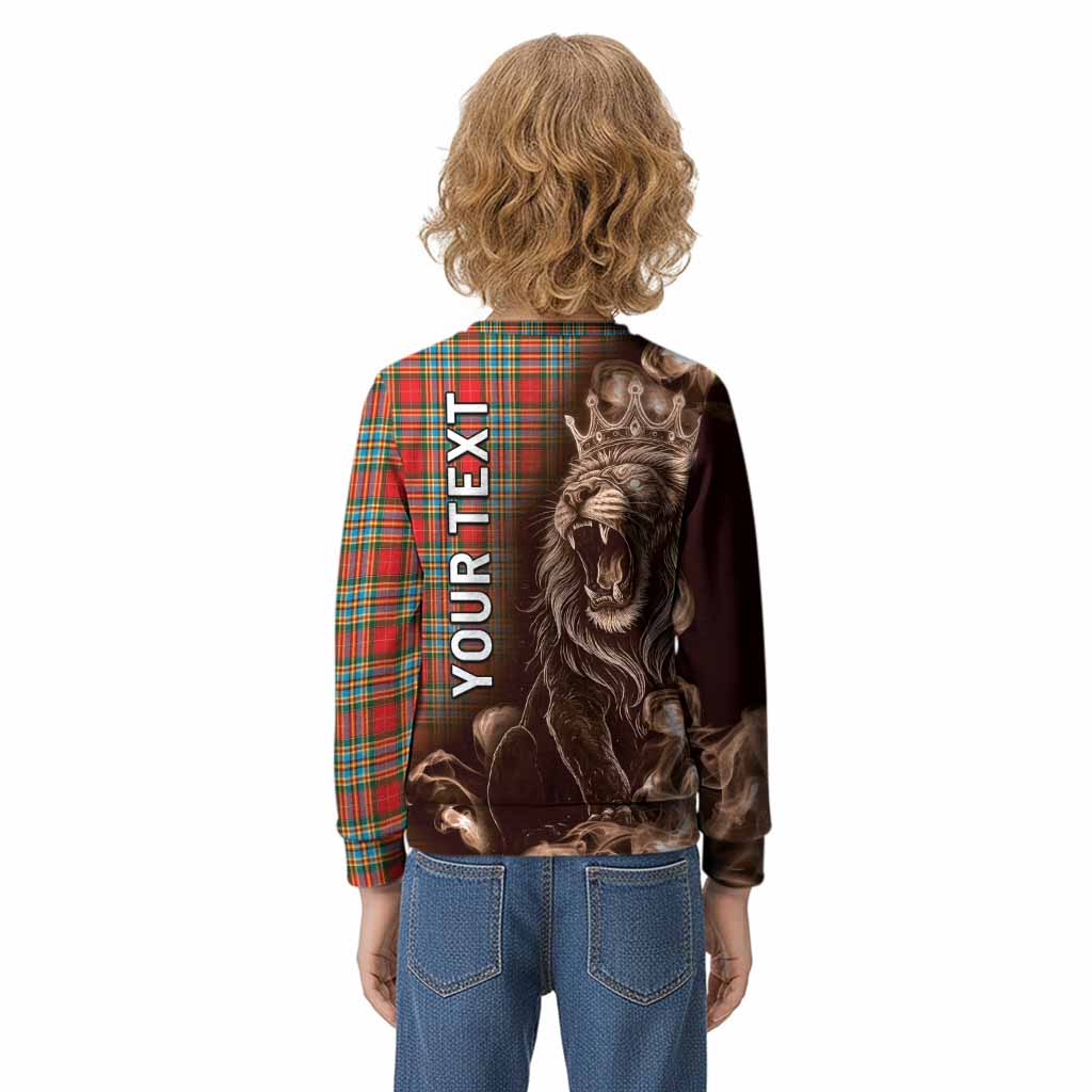 Chattan Tartan Kid Knitted Sweatshirt Roaring Lion Heritage