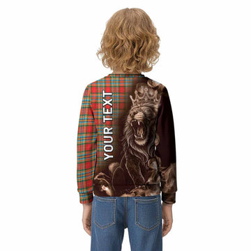 Chattan Tartan Kid Knitted Sweatshirt Roaring Lion Heritage