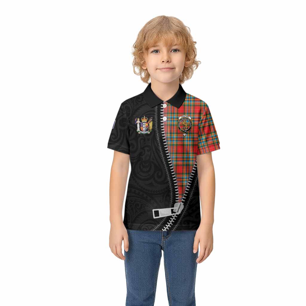 Chattan Tartan Kid Polo Shirt New Zealand Pattern Unique Zipper Stylized