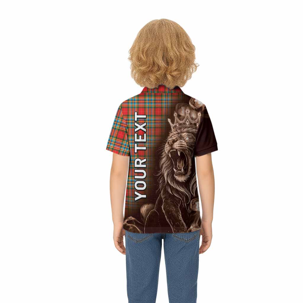 Chattan Tartan Kid Polo Shirt Roaring Lion Heritage