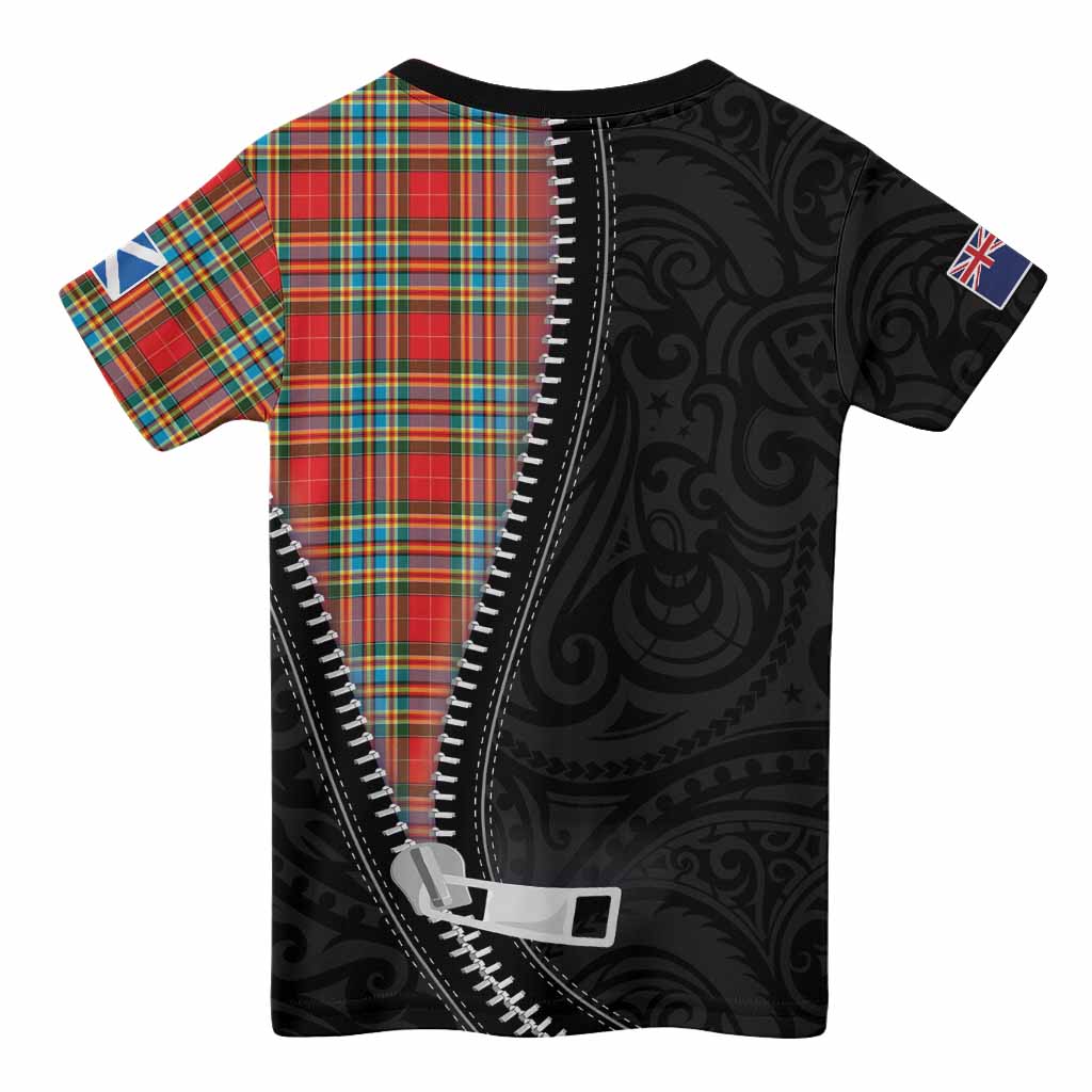 Chattan Tartan Kid T-shirt New Zealand Pattern Unique Zipper Stylized