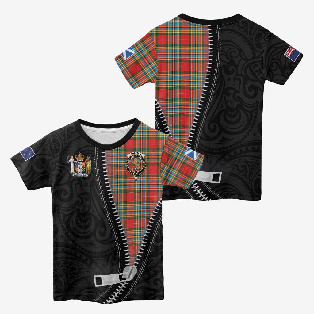 Chattan Tartan Kid T-shirt New Zealand Pattern Unique Zipper Stylized