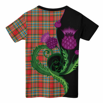 Chattan Tartan Kid T-shirt Traditional Scottish Thistle