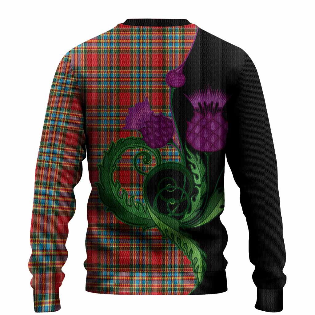Chattan Tartan Knitted Sweater Traditional Scottish Thistle