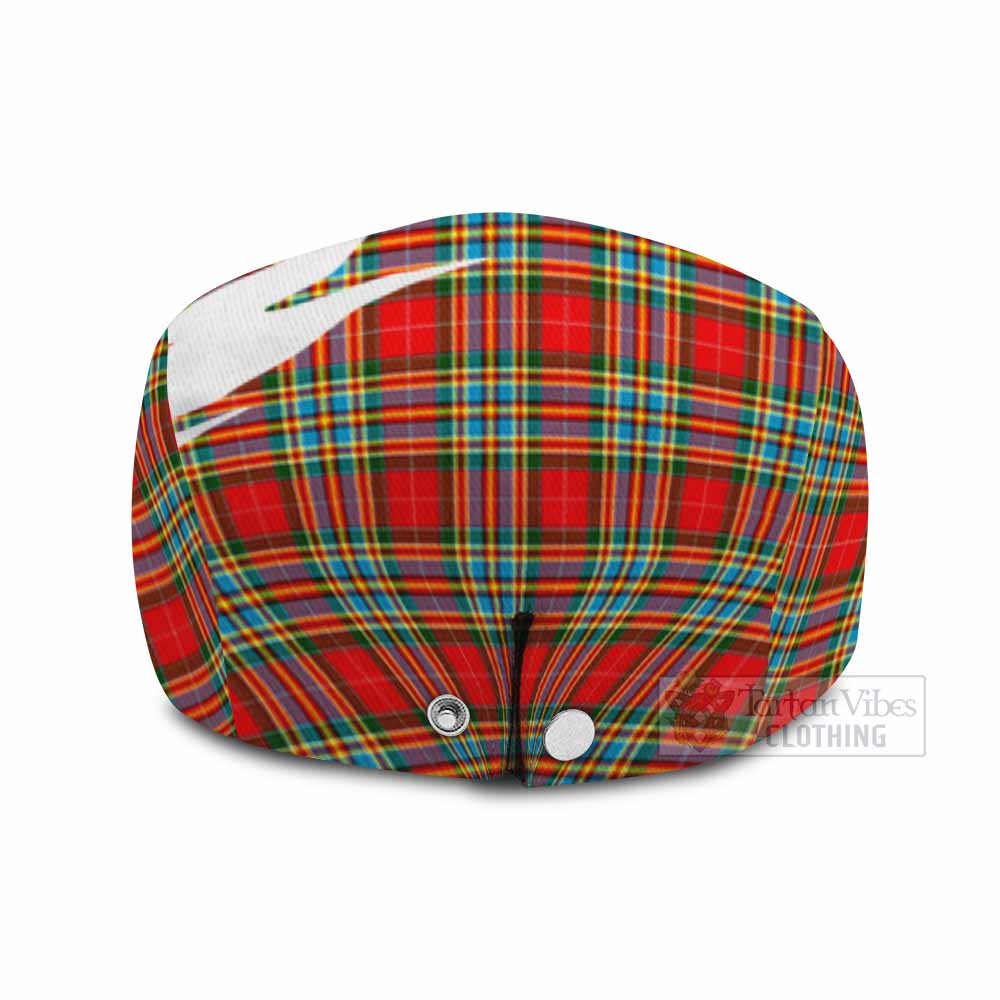 Chattan Tartan Loch Ness Monster Scottish Heritage Art Flat Cap, Jeff Cap