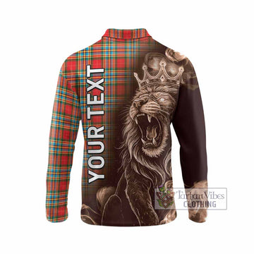 Chattan Tartan Long Sleeve Polo Shirt Roaring Lion Heritage