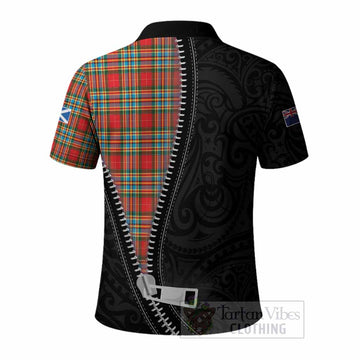 Chattan Tartan Polo Shirt New Zealand Pattern Unique Zipper Stylized