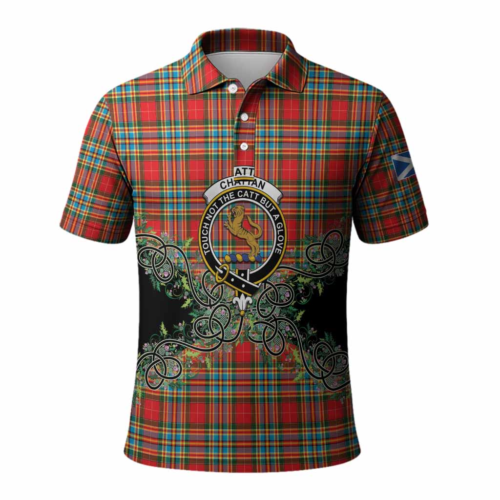 Chattan Tartan Polo Shirt Thistle Scottish Spirit