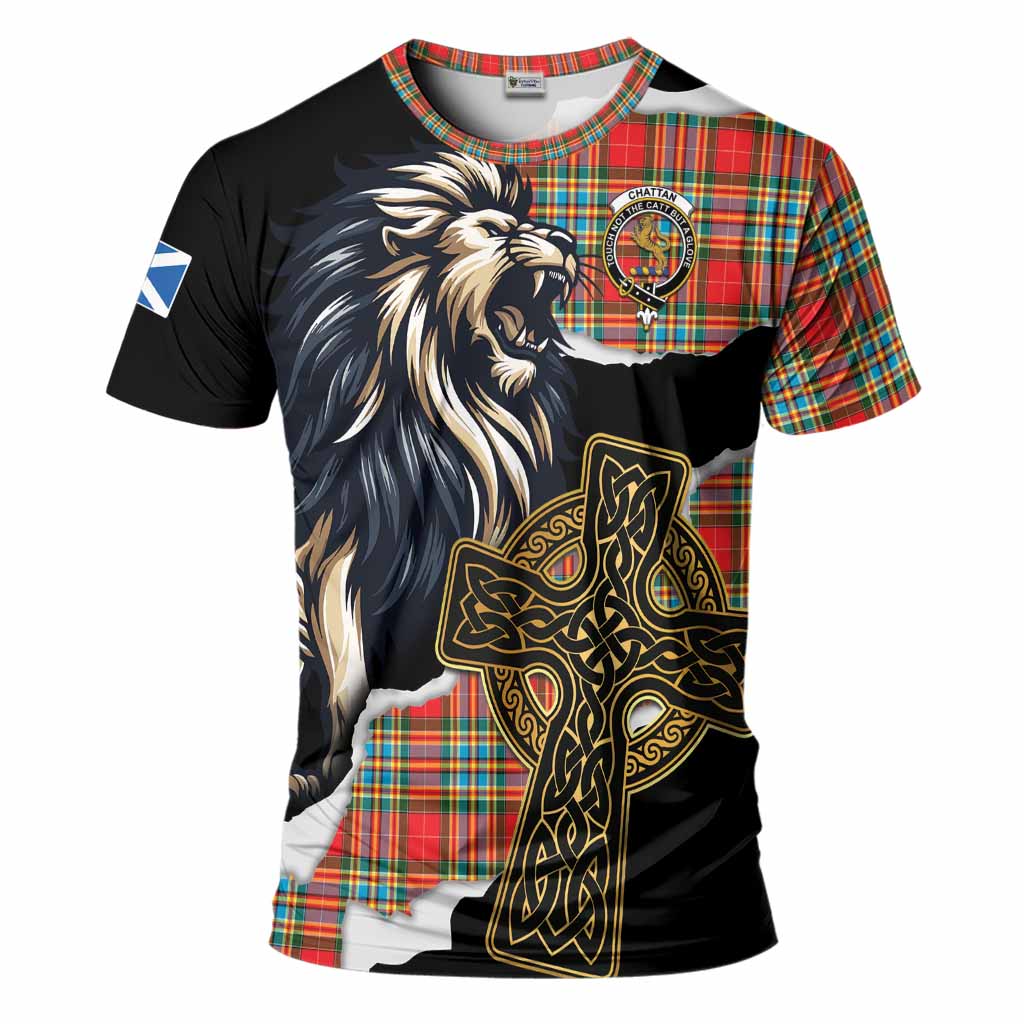 Chattan Tartan Scottish T-Shirt Lion Celtic Heritage