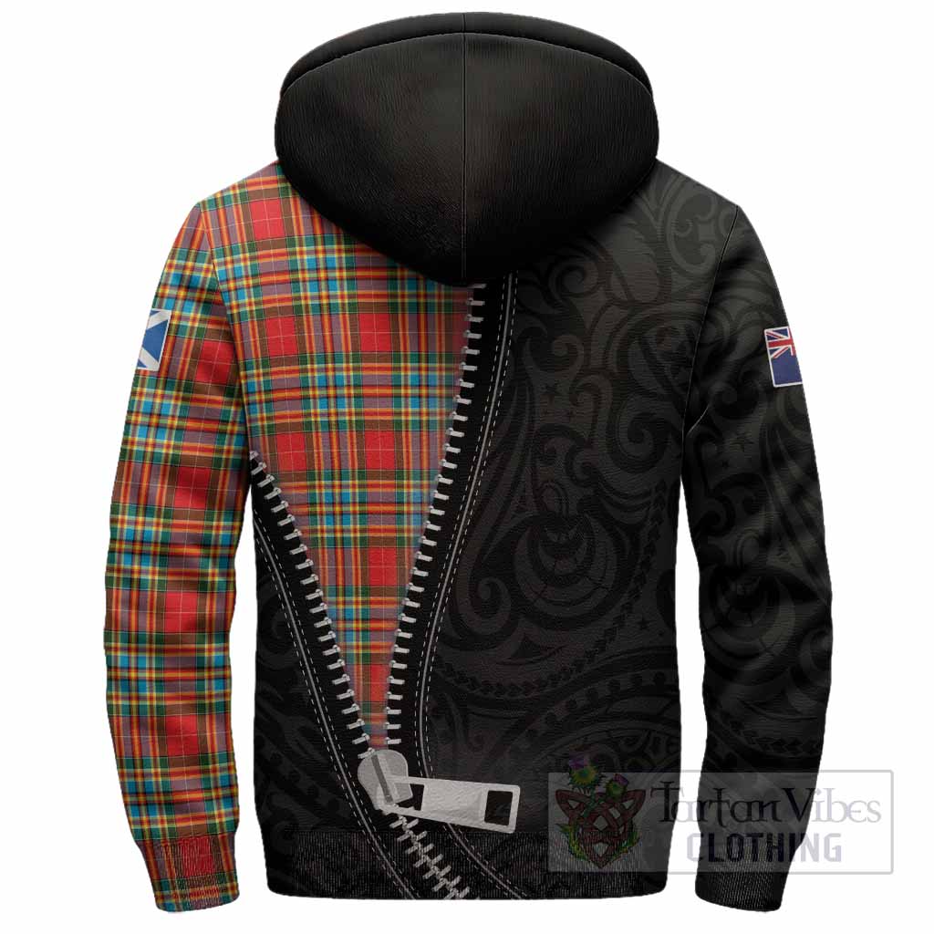 Chattan Tartan Sherpa Hoodie New Zealand Pattern Unique Zipper Stylized