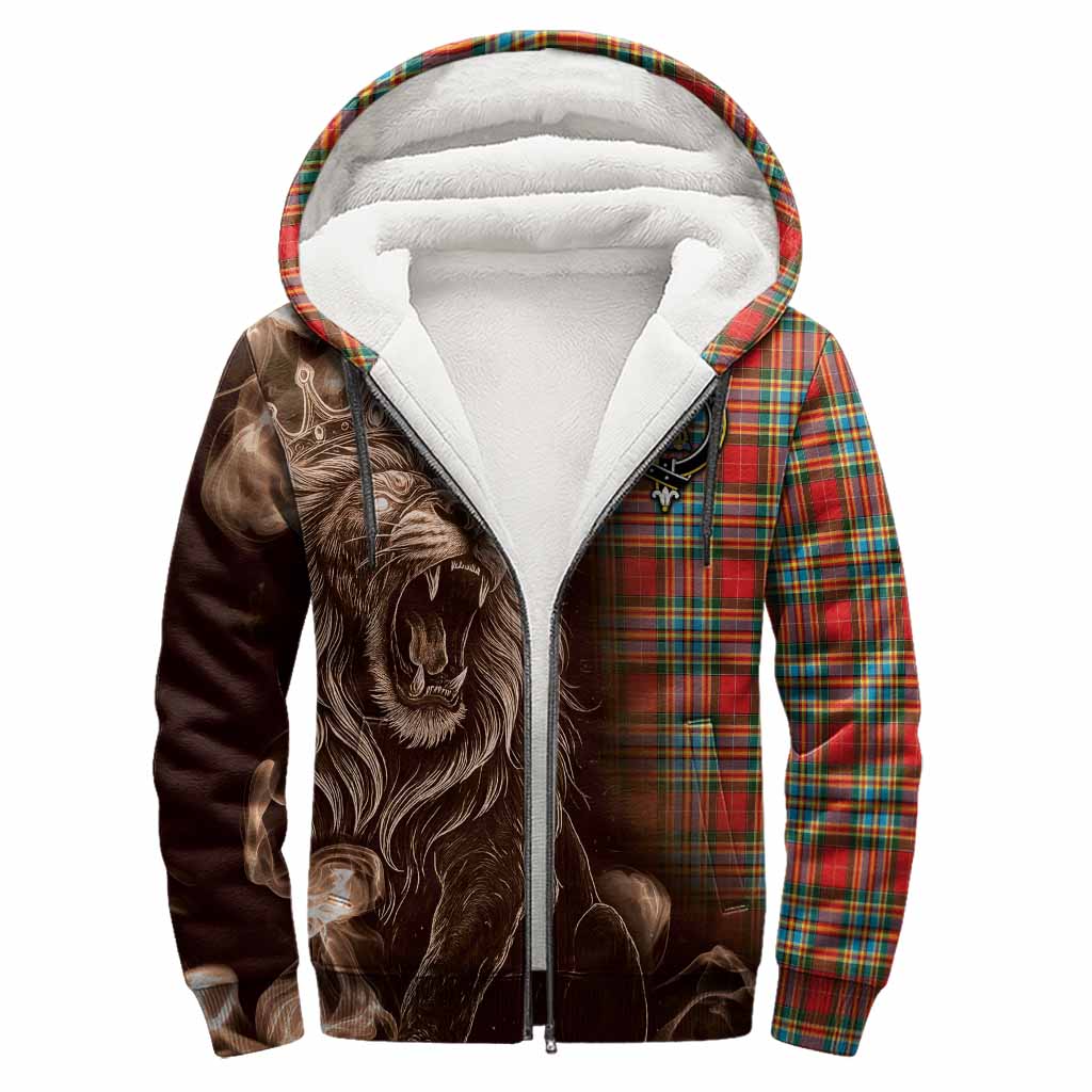 Chattan Tartan Sherpa Hoodie Roaring Lion Heritage