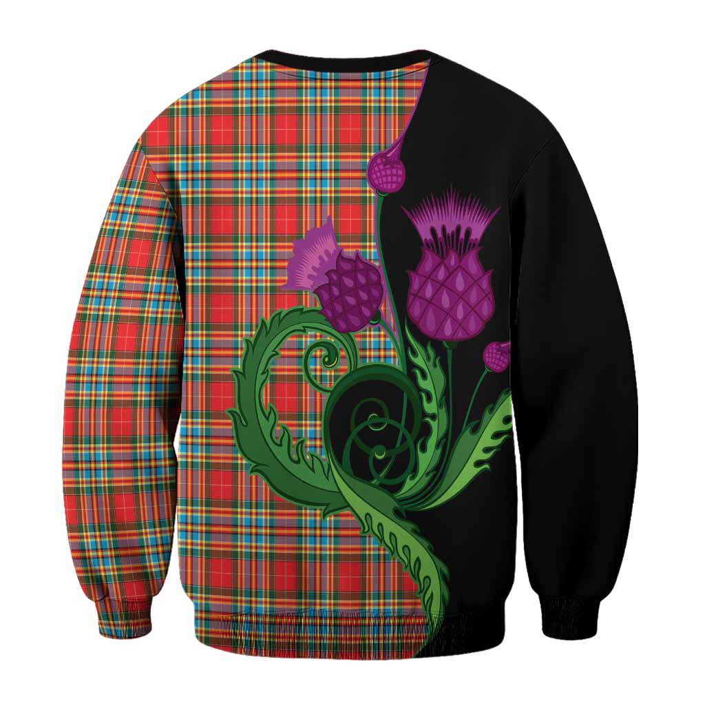 Chattan Tartan Sweatshirt Traditional Scottish Thistle