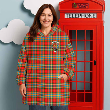 Chattan Tartan Wearable Blanket with Family Crest - Tartan Vibes Clothing