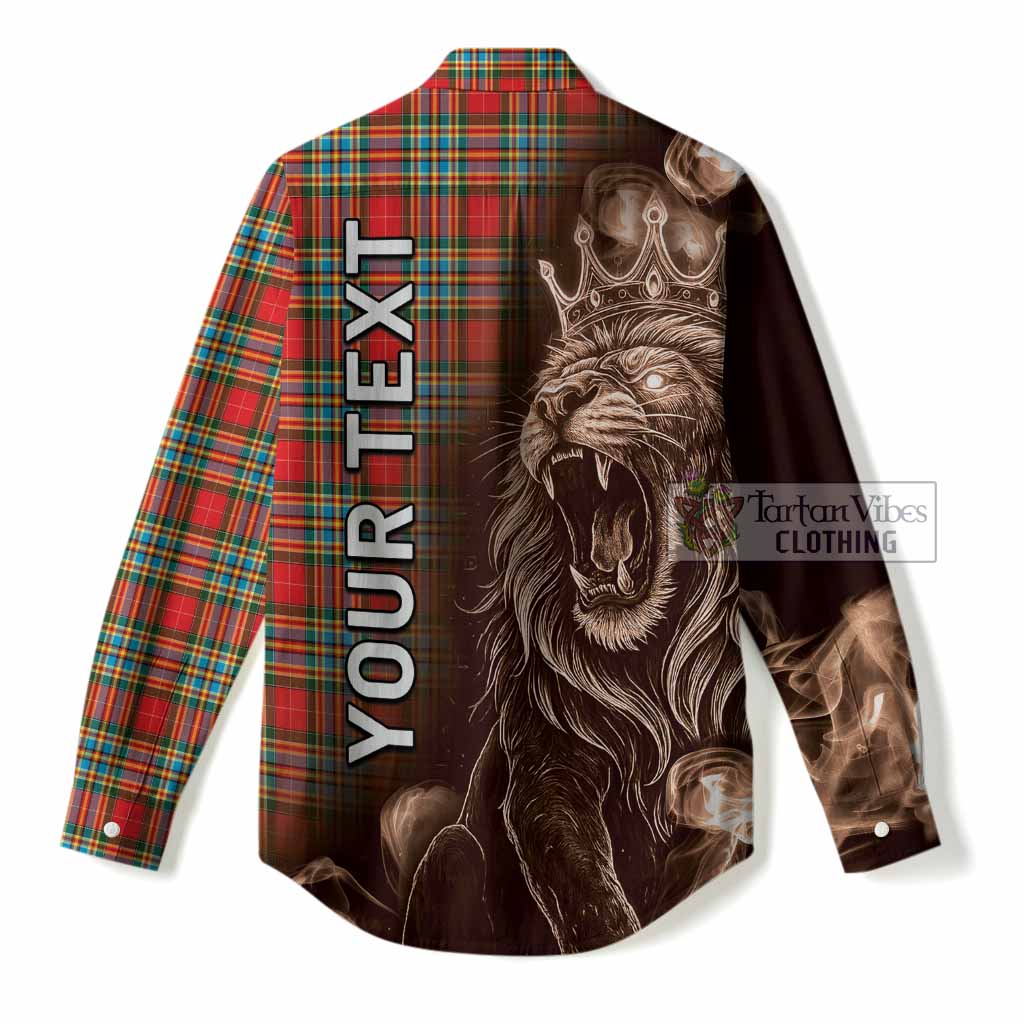 Chattan Tartan Women Casual Shirt Roaring Lion Heritage