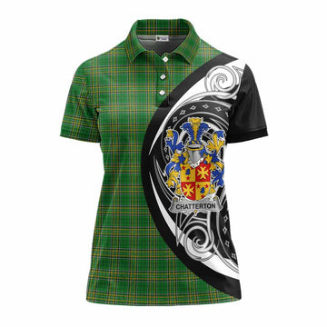 Tartan Vibes Clothing Chatterton Irish Clan Women's Polo Shirt Celtic Circle Style