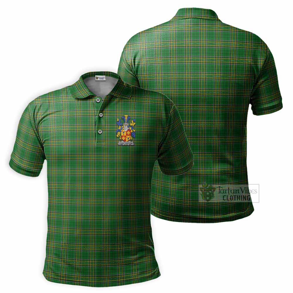 Chatterton Irish Clan Tartan Men's Polo Shirt with Coat of Arms