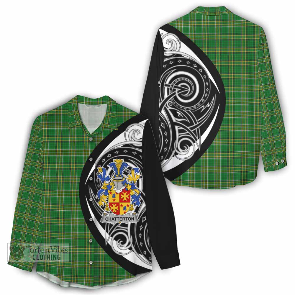 Tartan Vibes Clothing Chatterton Irish Clan Women's Casual Shirt Celtic Circle Style