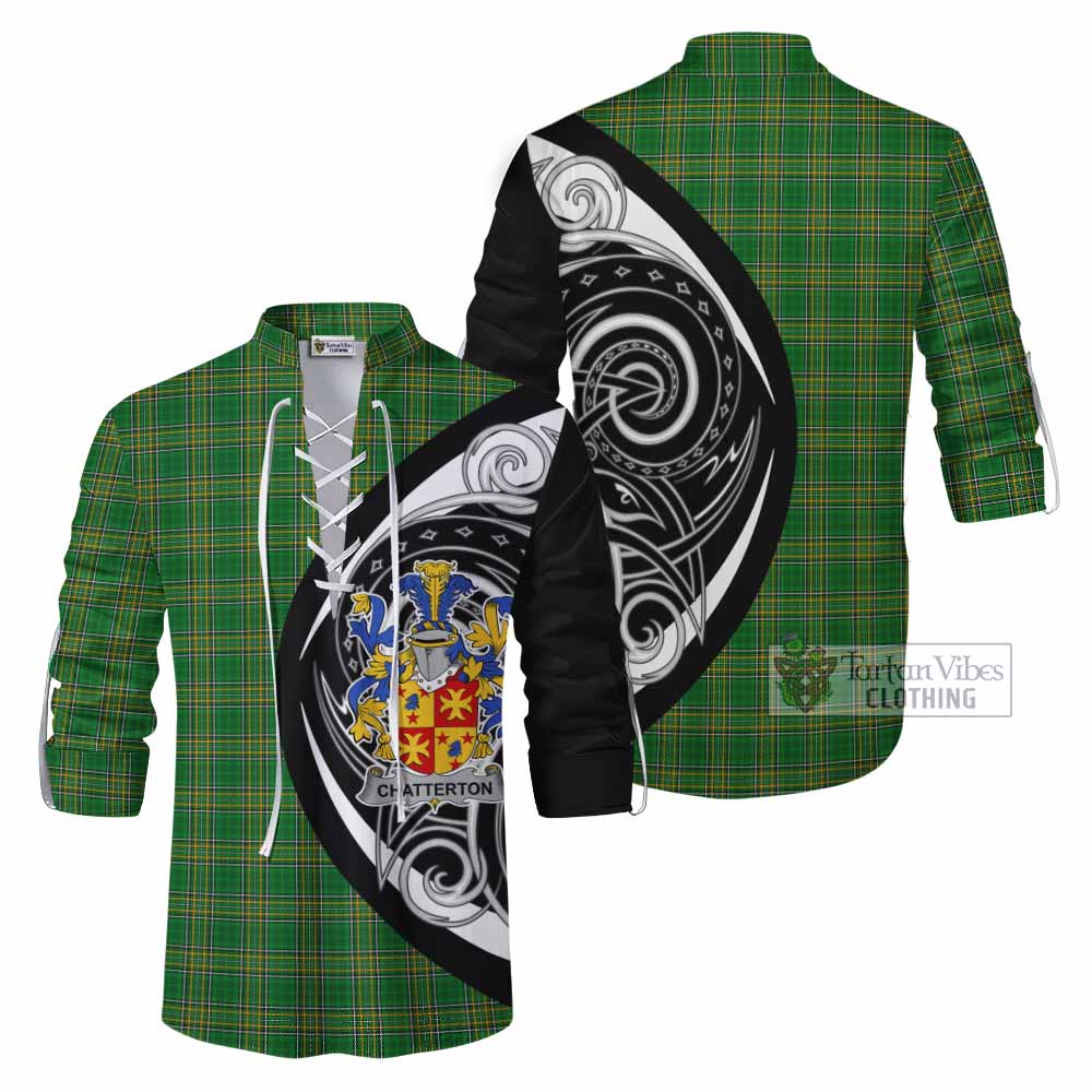 Tartan Vibes Clothing Chatterton Irish Clan Ghillie Kilt Shirt Celtic Circle Style