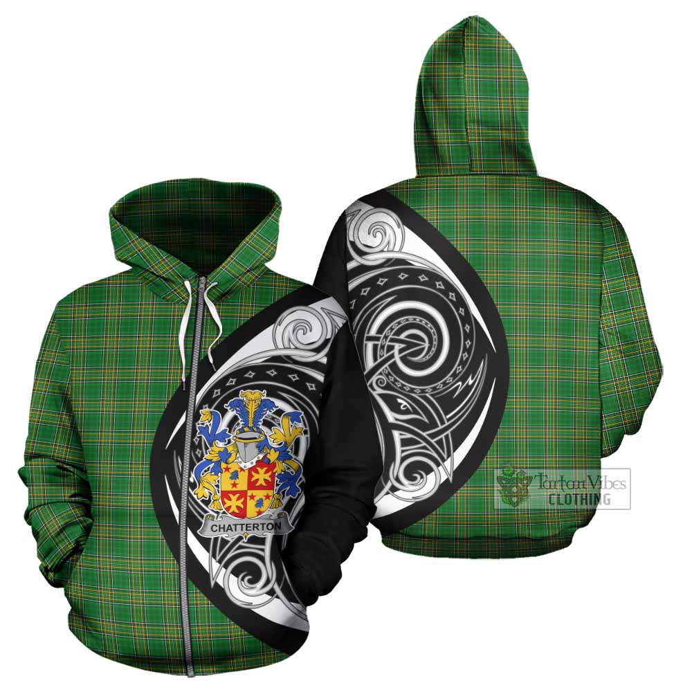 Chatterton Irish Clan Hoodie Celtic Circle Style Zip Hoodie - Tartan Vibes Clothing