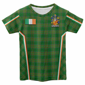 Chatterton Irish Clan Coat of Arm Tartan Kid T-shirt Flag Style