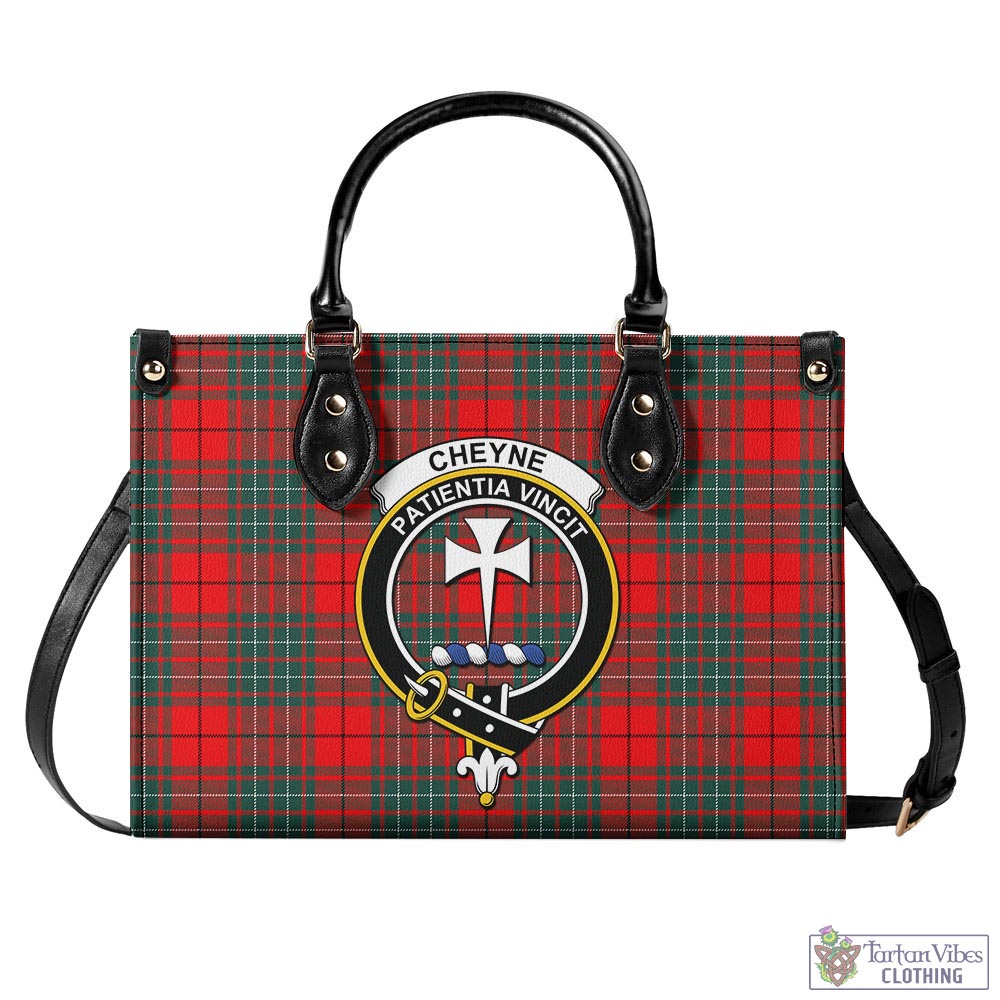 Cheyne Tartan Luxury Leather Handbags with Family Crest - Tartan Vibes Clothing