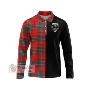 Cheyne Tartan Long Sleeve Polo Shirt with Family Crest and Half Of Me Style Unisex - Tartan Vibes Clothing