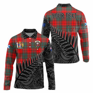 Cheyne Crest Tartan Long Sleeve Polo Shirt with New Zealand Silver Fern Half Style Unisex - Tartan Vibes Clothing