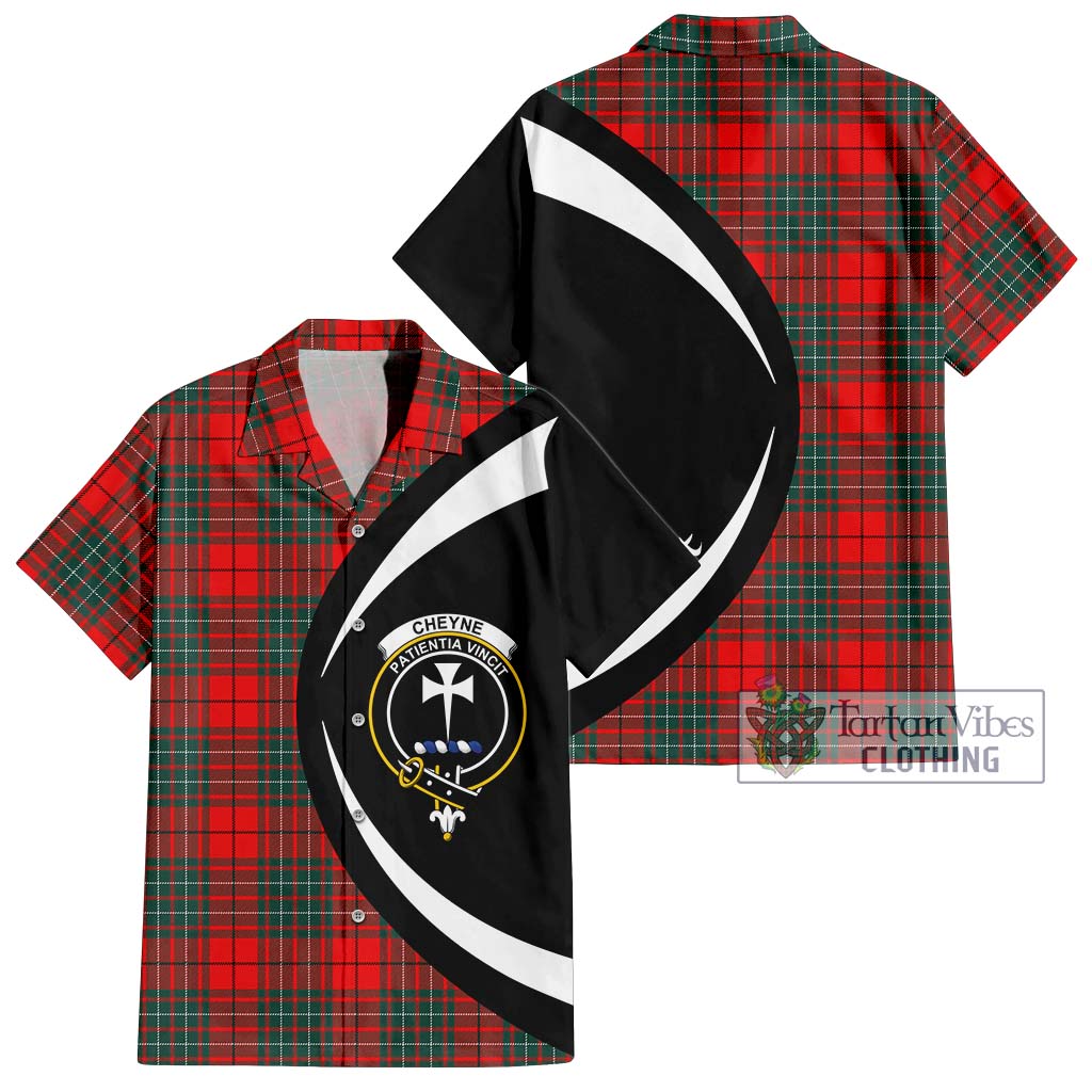 Cheyne Tartan Hawaiian Shirt with Family Crest Circle Style Kid - Tartan Vibes Clothing