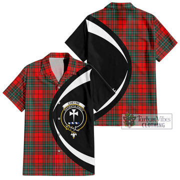 Cheyne Tartan Hawaiian Shirt with Family Crest Circle Style Kid - Tartan Vibes Clothing