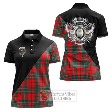 Cheyne Tartan Women's Polo Shirt with Family Crest and Military Logo Style Women - Tartan Vibes Clothing