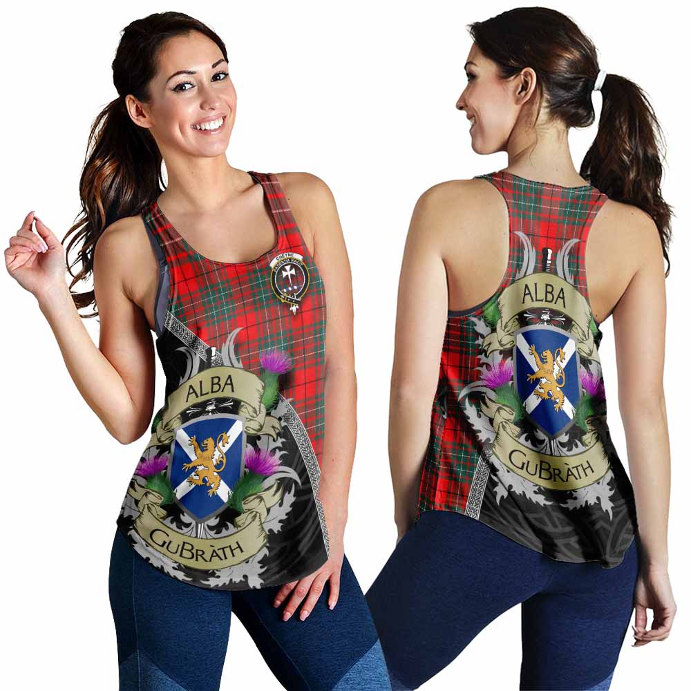 Cheyne Tartan Family Crest Women's Racerback Tanks Lion Rampant Royal Thistle Shield Celtic Inspired 4XL - Tartan Vibes Clothing