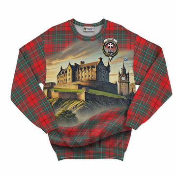 Cheyne Tartan Family Crest Sweatshirt with Scottish Ancient Castle Style Unisex - Tartan Vibes Clothing