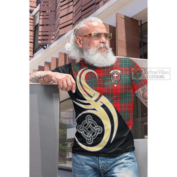 Cheyne Tartan Cotton T-shirt with Family Crest and Celtic Symbol Style Men's Shirt - Tartan Vibes Clothing
