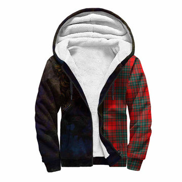 Cheyne Tartan Family Crest Sherpa Hoodie Alba Gu Brath Be Brave Lion Ancient Style Unisex S - Tartan Vibes Clothing