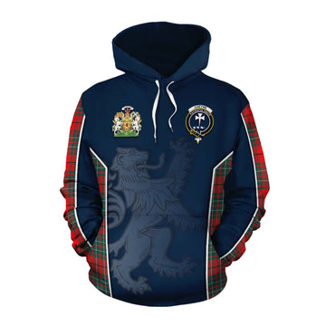 Cheyne Tartan Cotton Hoodie with Family Crest and Lion Rampant Vibes Sport Style Pullover Hoodie XS - Tartan Vibes Clothing