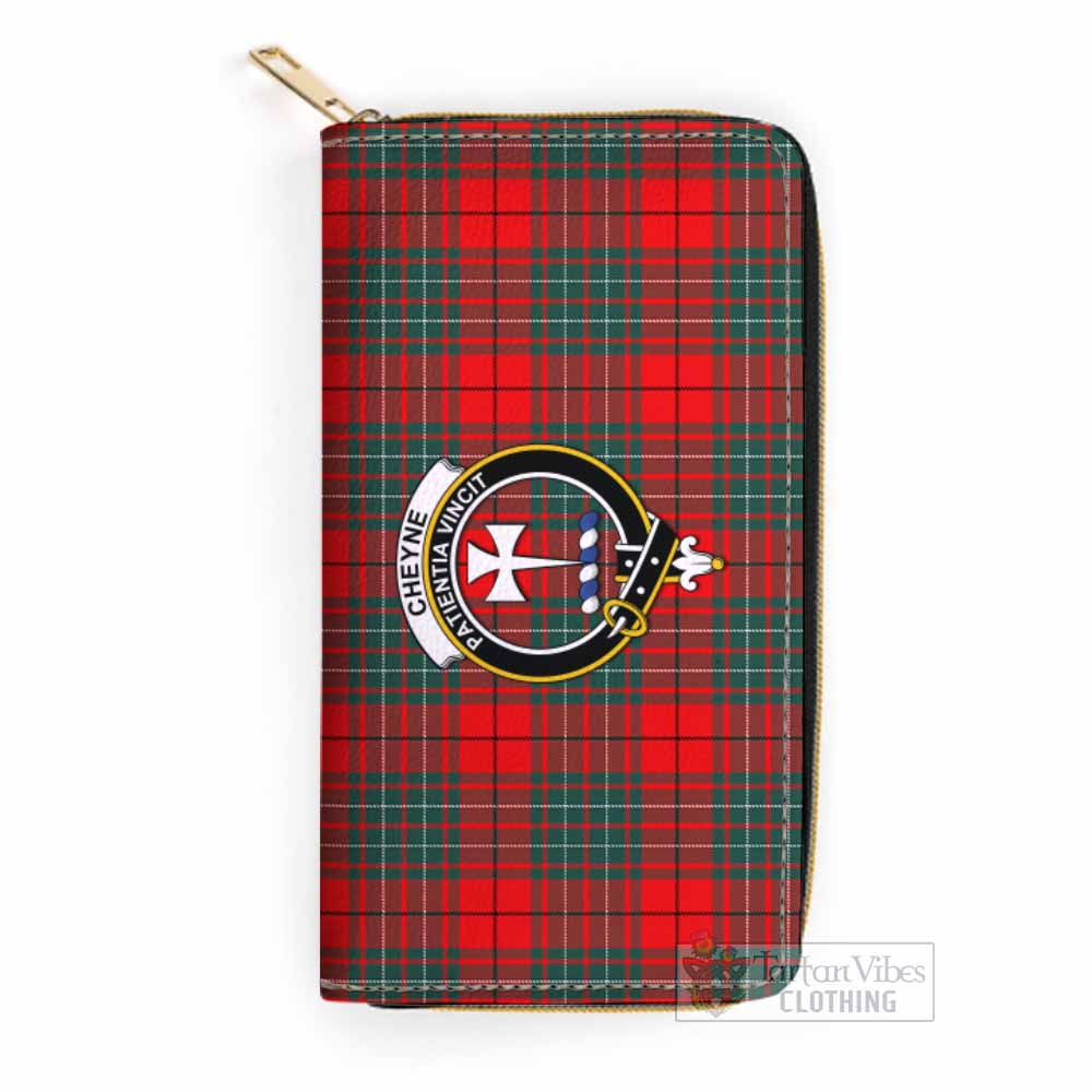 Cheyne Tartan Women's Leather Wallet with Family Crest One Size 19.7*10.5*3.5 cm - Tartan Vibes Clothing