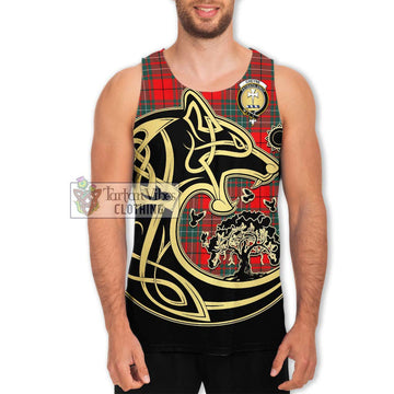 Cheyne Tartan Men's Tank Top with Family Crest Celtic Wolf Style Men - Tartan Vibes Clothing