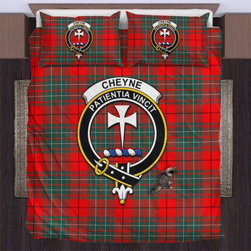 Cheyne Tartan Bedding Set with Family Crest US Bedding Set - Tartan Vibes Clothing